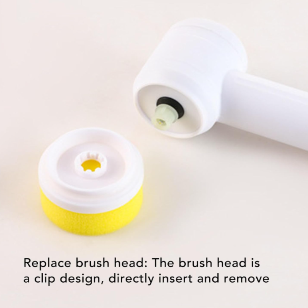 Cepillo Eléctrico de Limpieza | Recargable, Giratorio y Resistente al Agua