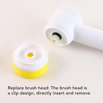 Cepillo Eléctrico de Limpieza | Recargable, Giratorio y Resistente al Agua