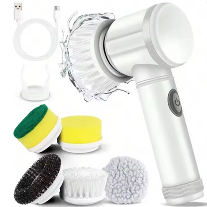 Cepillo Eléctrico de Limpieza | Recargable, Giratorio y Resistente al Agua